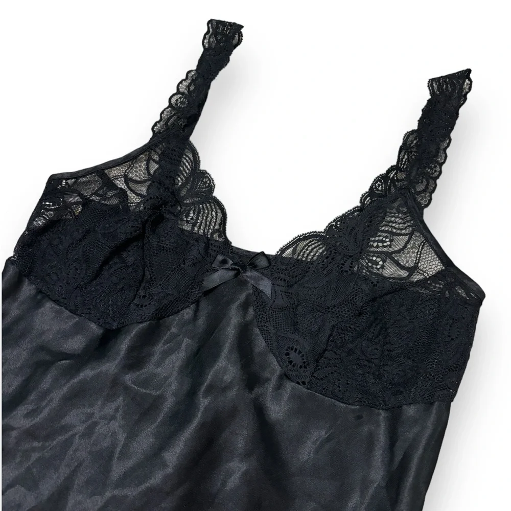 ST. MICHAEL Black Lace Bodysuit VINTAGE